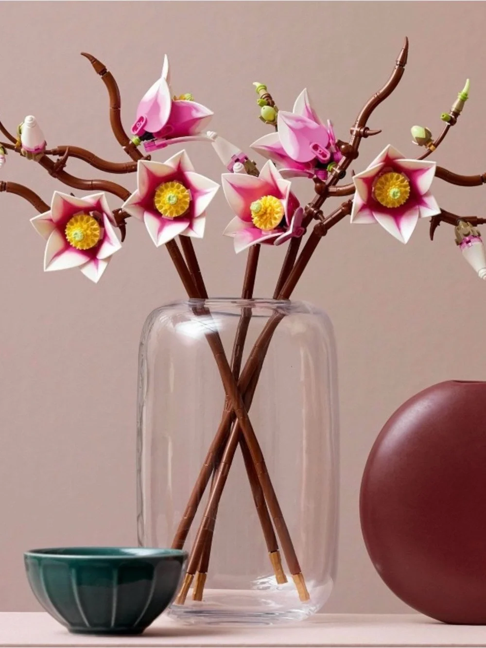Lego Magnolia Branches Set - Pink, White, Yellow, Brown - Picture 2 of 3